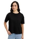 Symbol Premium Women's Super Soft Cotton Round Neck Solid T-Shirt (Stylish | Oversized Fit) (Available in Plus Sizes)