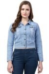 FUNDAY FASHION Womens Denim Standard Length Full Sleeve Solid Jacket
