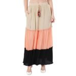 Women's Flared Tiered Skirt in Premium Crepe – A Statement Maxi for Casual Days, Vacations, or Festive Moods
