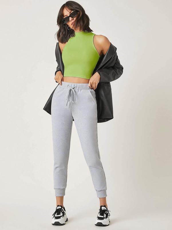 Women's & Girls' Solid Ribbed Crop Tank Top