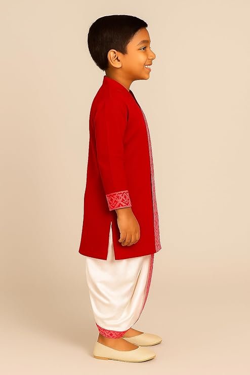 AJ DEZINES Kids Cotton Full Sleeve Kurta for Boys - Ethnic wear