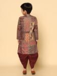 VASTRAMAY Boys Cotton Kurta Pyjama Set – Kantha Work Ethnic Wear for Janmashtami, Rakhi, Diwali & Festive Celebrations
