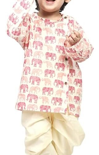 POLKA TOTS Elegant Traditional Dhoti Kurta Set for Baby Boys – Soft Cotton Ethnic Dress for Festivals And Weddings