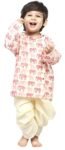 POLKA TOTS Elegant Traditional Dhoti Kurta Set for Baby Boys – Soft Cotton Ethnic Dress for Festivals And Weddings