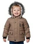TUTE Stylish Infant Winter Jacket with Fur Hood & Sherpa Lining – Super Explorer Design