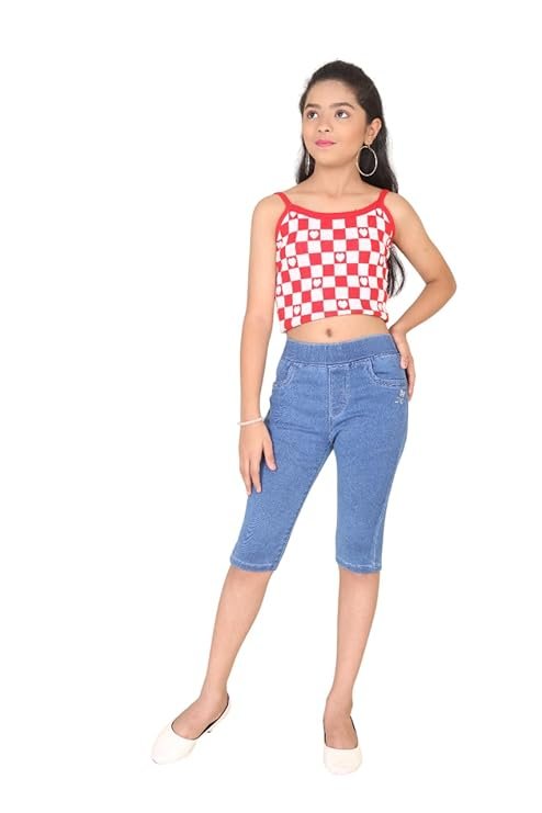 Kids' Stretch Denim Culottes