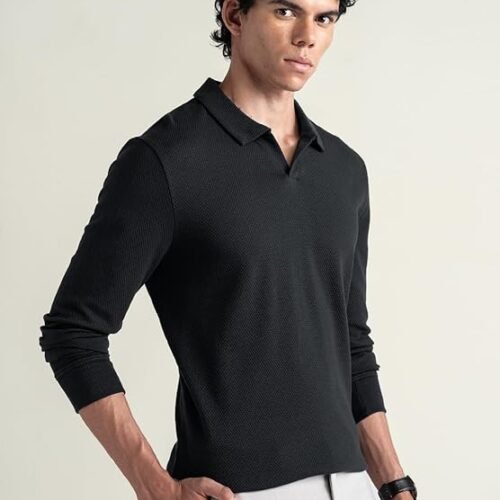 Men's Cotton Long Sleeve Polo