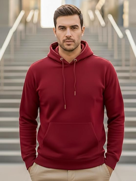 Men's Textured Knit Hoodie