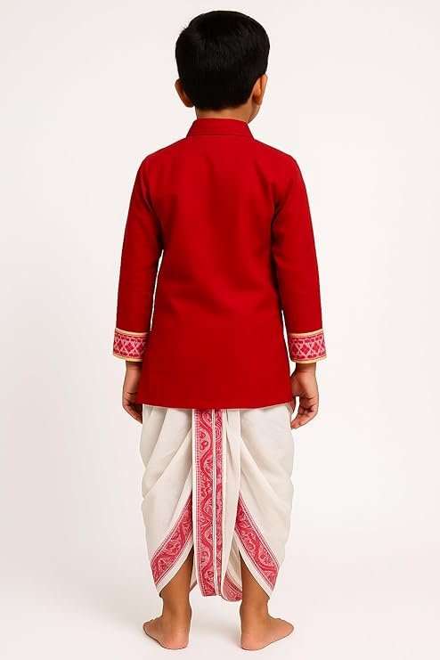 AJ DEZINES Kids Cotton Full Sleeve Kurta for Boys - Ethnic wear