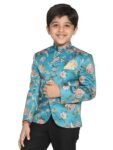 VASTRAMAY Boy's Cotton Printed Kurta Pyjama Set
