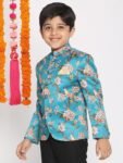 VASTRAMAY Boy's Cotton Printed Kurta Pyjama Set