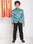 VASTRAMAY Boy's Cotton Printed Kurta Pyjama Set