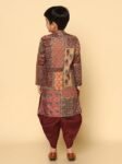 VASTRAMAY Boys Cotton Kurta Pyjama Set – Kantha Work Ethnic Wear for Janmashtami, Rakhi, Diwali & Festive Celebrations