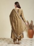 GoSriKi Women's Rayon Viscose Anarkali Printed Kurta with Palazzo & Dupatta