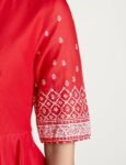 BIBA Women Cotton Anarkali Printed Kurta Churidar Suit Set