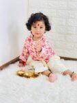KISAH Boy's Maroon Jacquard Silk Blend Kurta- Regular Fit with Mandarin Collar|Traditional Indian