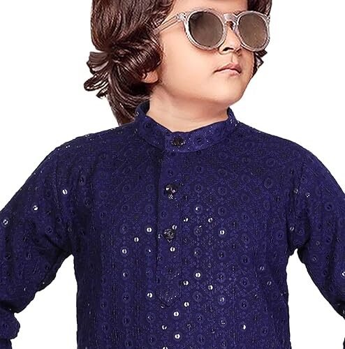 AJ DEZINES Kids Ethnic Wear Cotton Printed Kurta for Boys (Only Kurta)