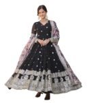 Fashion Basket Gergette Embroidered Long Anarkali