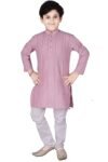 AJ DEZINES Boys Cotton Full Sleeve Solid Printed Kurta Pajama Set for Kids - Ethnic wear