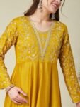 MOKOSH Women's Embroidered Anarkali and Pant with Dupatta Set(DM-471)