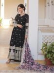 Fashion Basket Gergette Embroidered Long Anarkali