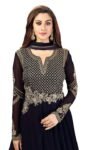 ANNI DESIGNER Women's Cotton Blend Anarkali Printed Kurta with Pant & Dupatta