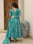 KLOSIA Women Rayon Printed Flared Anarkali Kurta And Pant With Dupatta Set